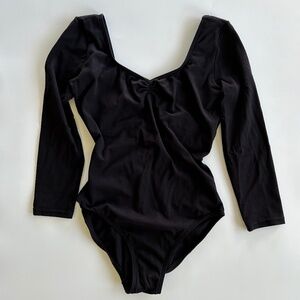 Bloch 3/4 Leotard Black Adult Medium Good Condition